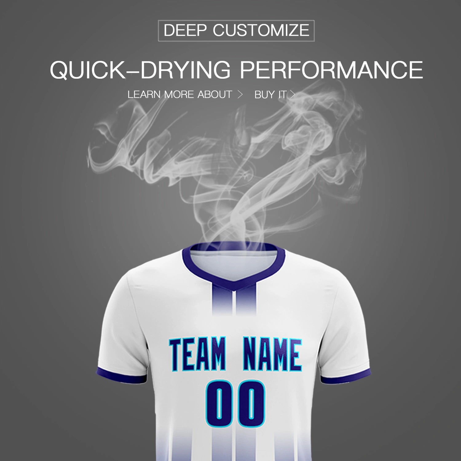 Custom White Purple Vertical Training Uniform Soccer Sets Jersey