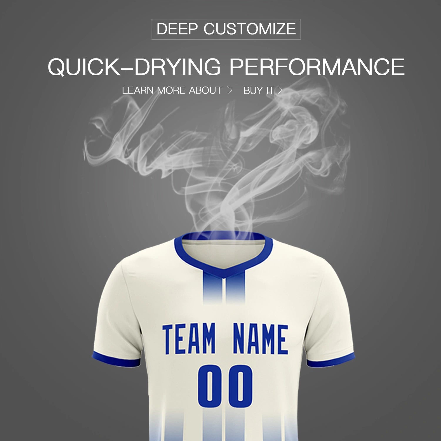 Custom Khaki Royal Blue Vertical Training Uniform Soccer Sets Jersey