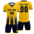 Custom Gold01 Navy Vertical Training Uniform Soccer Sets Jersey