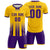 Custom Gold01 Purple Vertical Training Uniform Soccer Sets Jersey