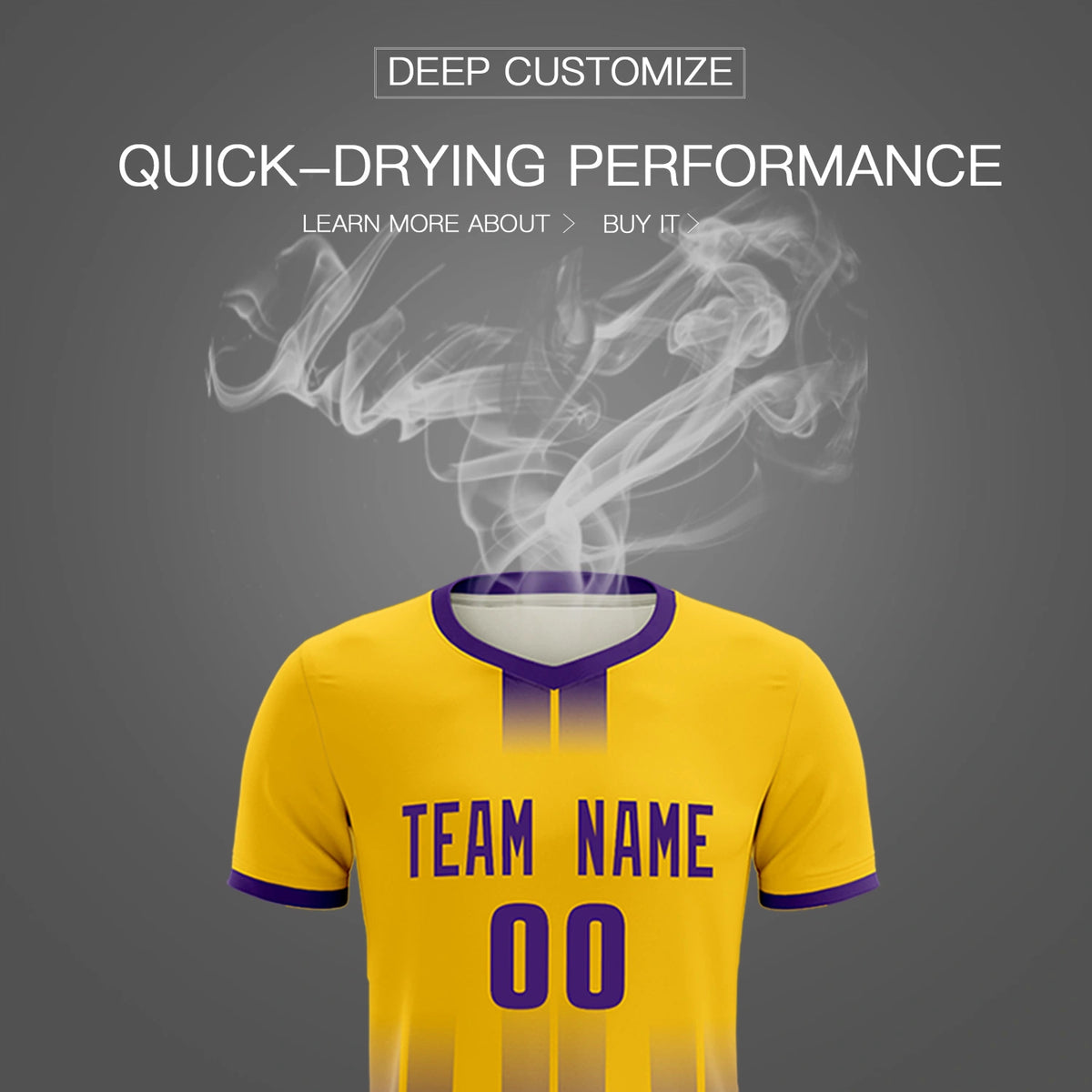 Custom Gold01 Purple Vertical Training Uniform Soccer Sets Jersey