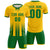 Custom Gold01 Kelly Green Vertical Training Uniform Soccer Sets Jersey