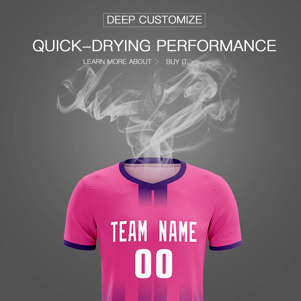 Custom Pink Purple Vertical Training Uniform Soccer Sets Jersey