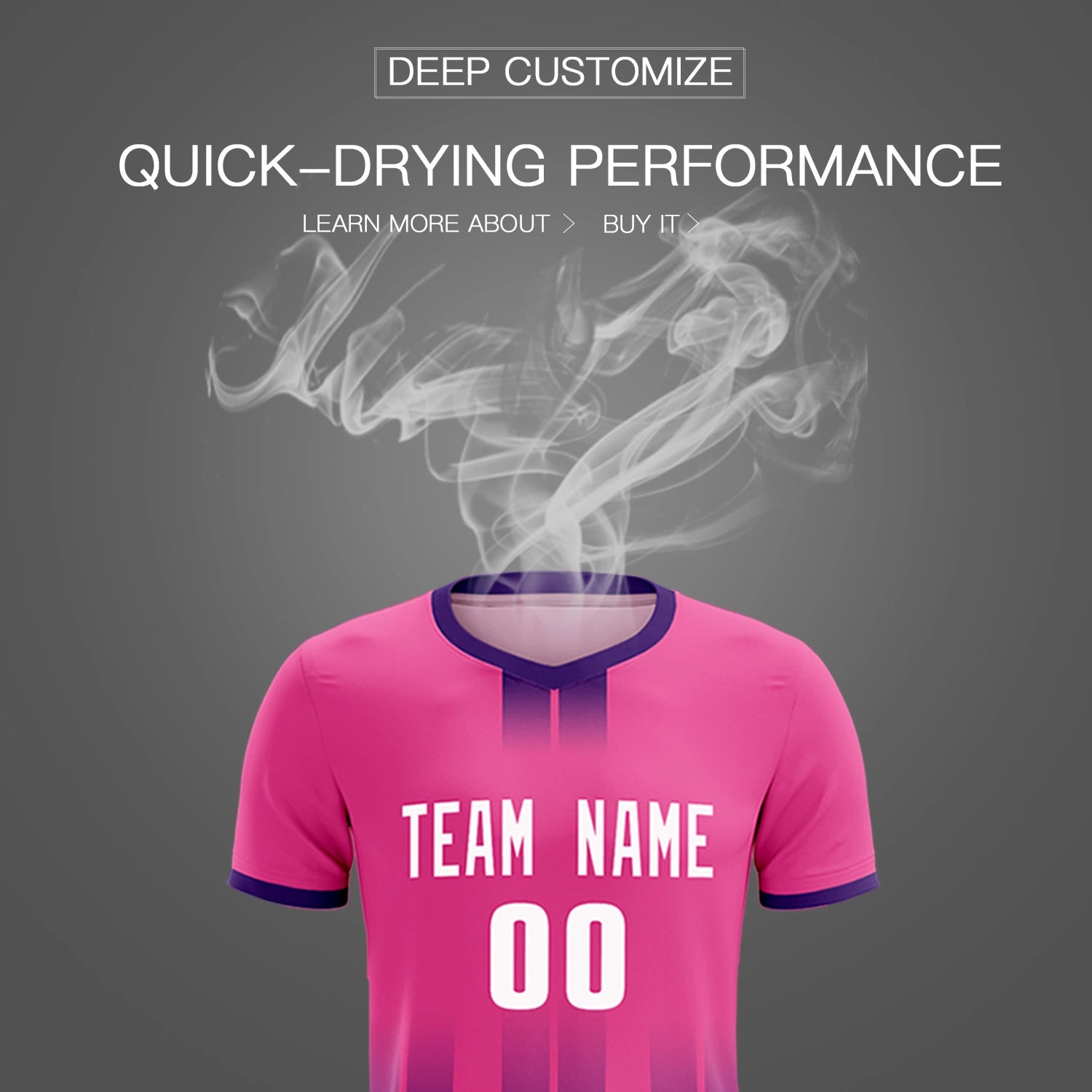 Custom Pink Purple Vertical Training Uniform Soccer Sets Jersey