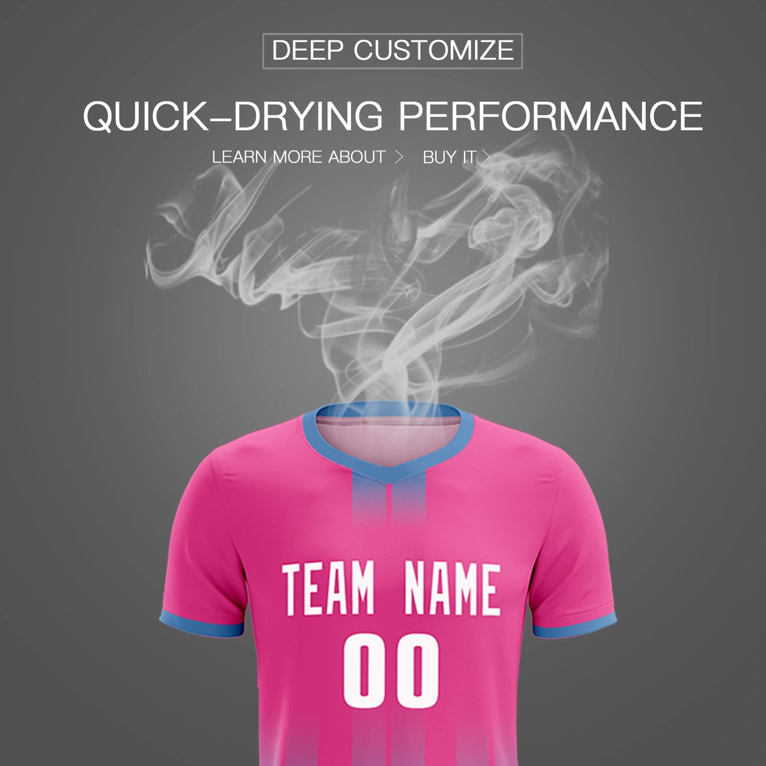 Custom Pink Light Blue Vertical Training Uniform Soccer Sets Jersey