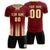 Custom Crimson Khaki Vertical Training Uniform Soccer Sets Jersey