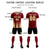 Custom Crimson Khaki Vertical Training Uniform Soccer Sets Jersey