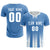 Custom Light Blue White Vertical Training Uniform Soccer Sets Jersey