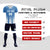 Custom Light Blue White Vertical Training Uniform Soccer Sets Jersey