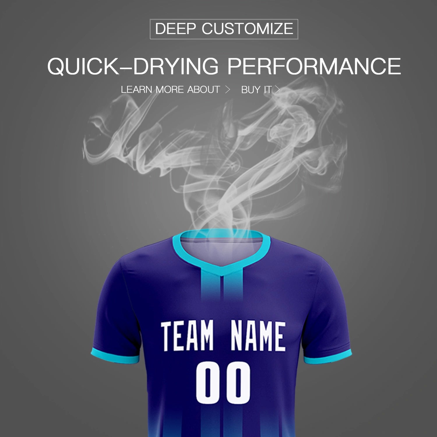 Custom Purple Sky Blue Vertical Training Uniform Soccer Sets Jersey