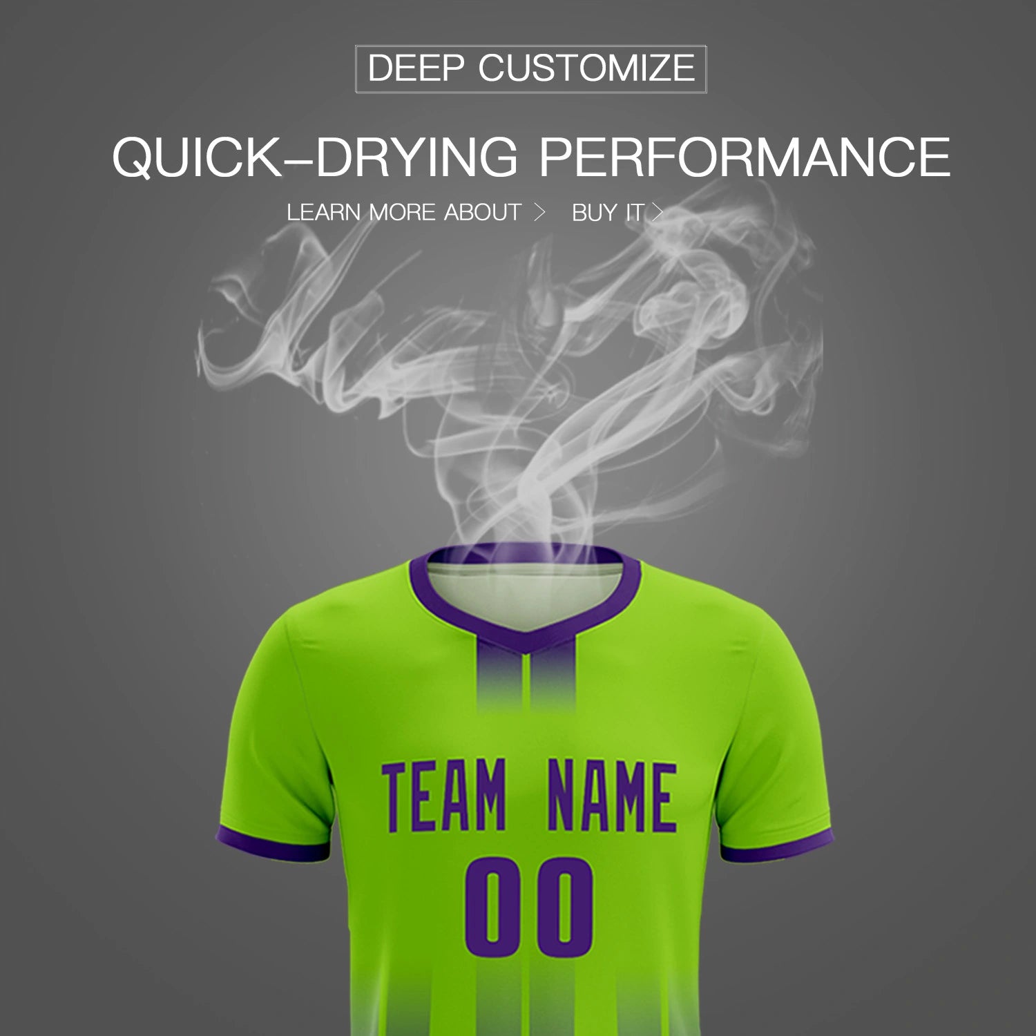 Custom Neon Green Purple Vertical Training Uniform Soccer Sets Jersey