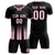 Custom Black Light Pink Vertical Training Uniform Soccer Sets Jersey