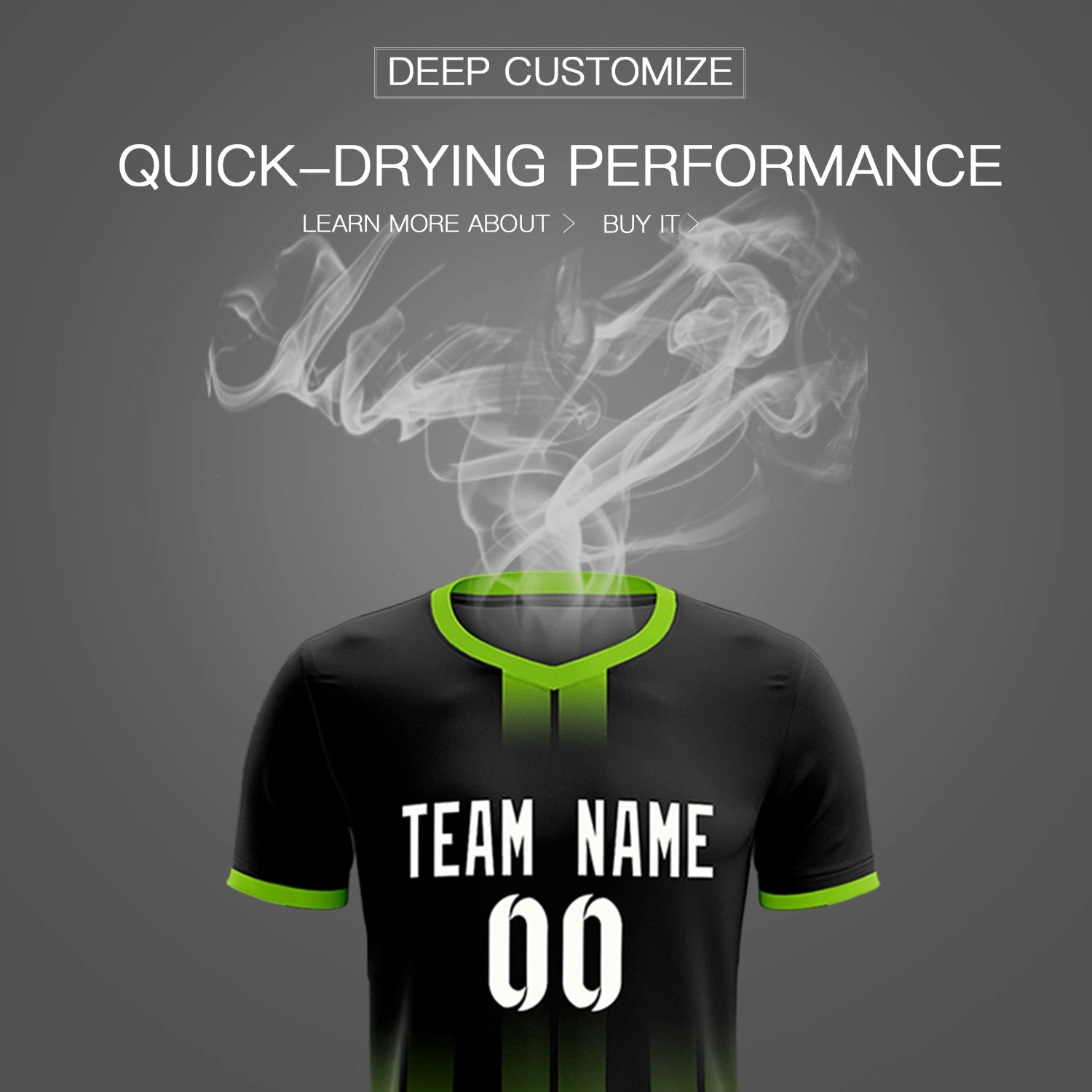 Custom Black Neon Green Vertical Training Uniform Soccer Sets Jersey