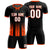 Custom Black Orange Vertical Training Uniform Soccer Sets Jersey