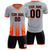 Custom Gray Orange Vertical Training Uniform Soccer Sets Jersey