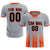 Custom Gray Orange Vertical Training Uniform Soccer Sets Jersey