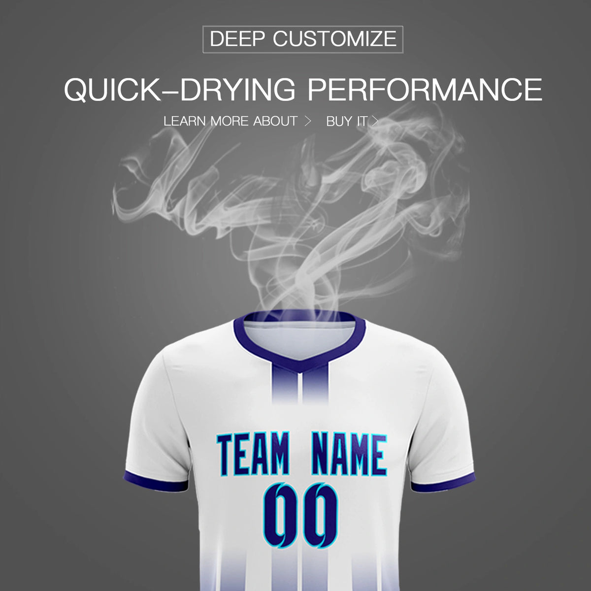 Custom White Purple Vertical Training Uniform Soccer Sets Jersey