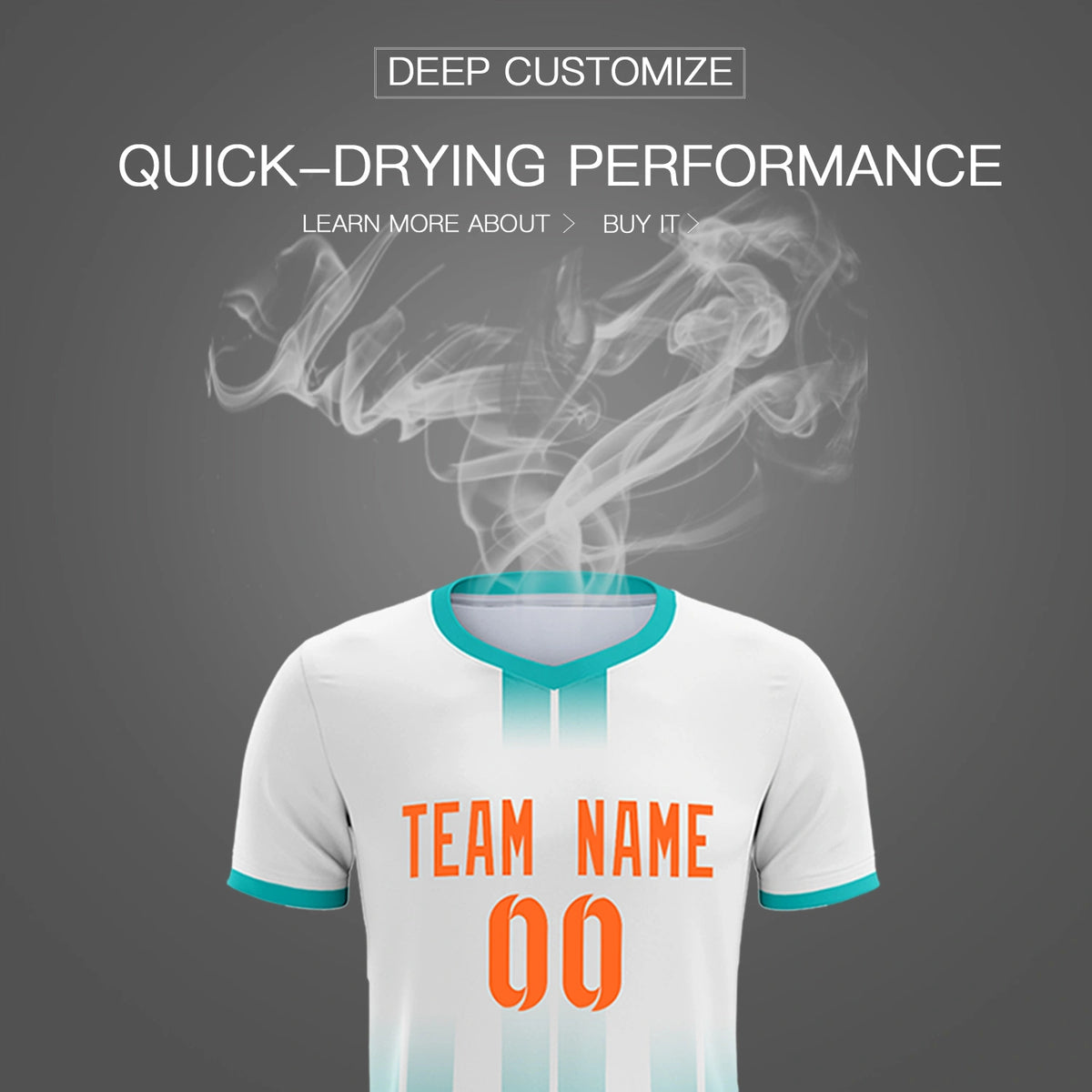 Custom White Bright Blue Vertical Training Uniform Soccer Sets Jersey