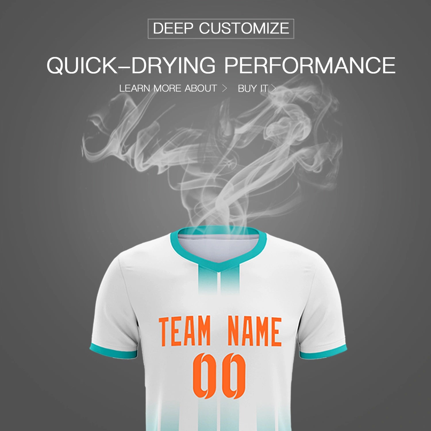 Custom White Bright Blue Vertical Training Uniform Soccer Sets Jersey