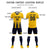 Custom Gold01 Navy Vertical Training Uniform Soccer Sets Jersey