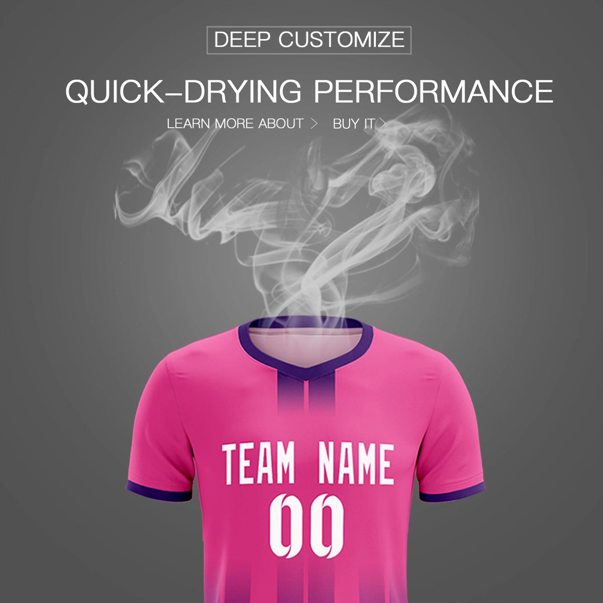 Custom Pink Purple Vertical Training Uniform Soccer Sets Jersey