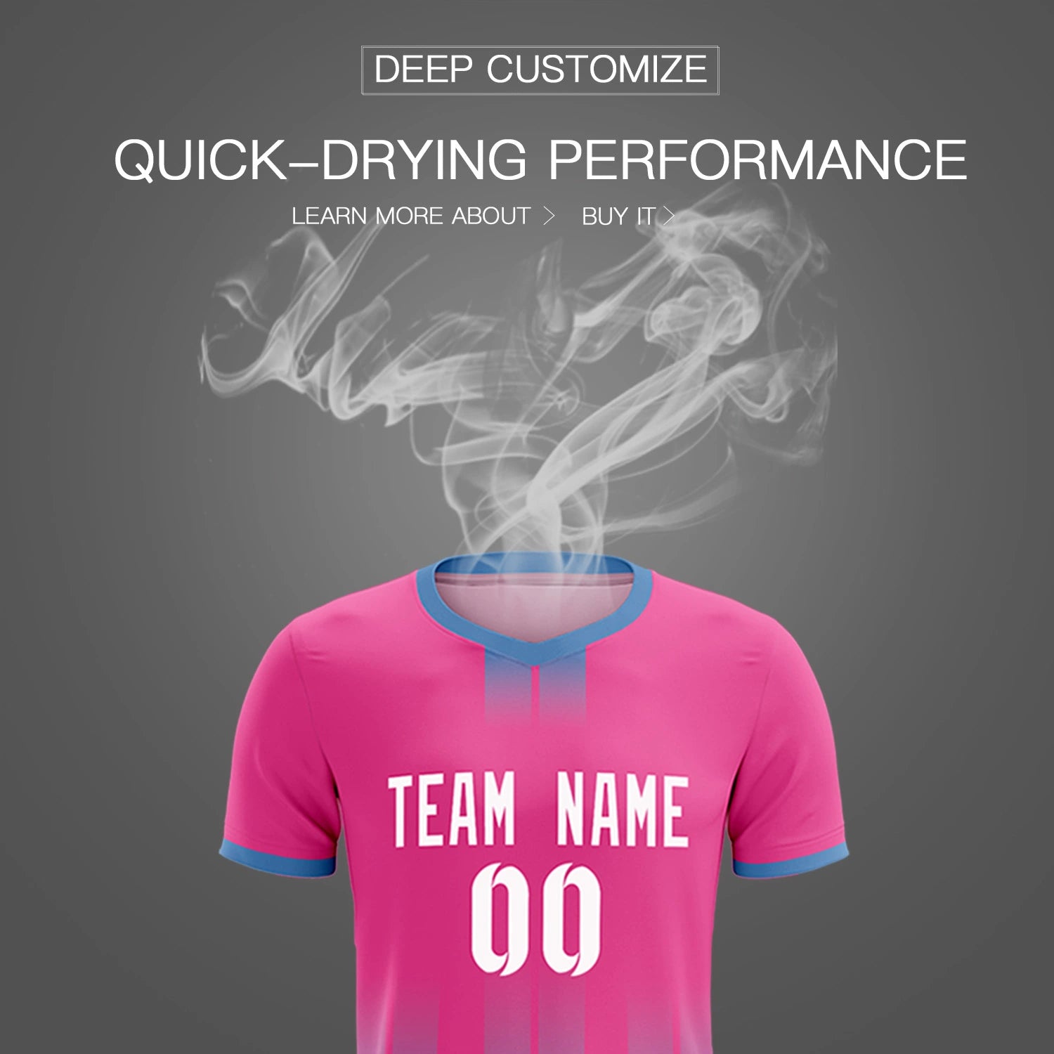 Custom Pink Light Blue Vertical Training Uniform Soccer Sets Jersey