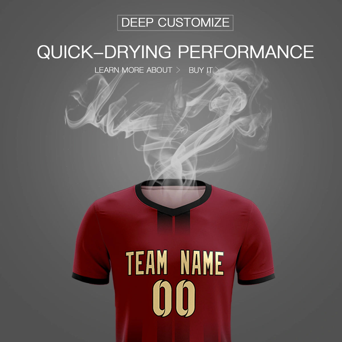 Custom Crimson Black Vertical Training Uniform Soccer Sets Jersey