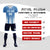 Custom Light Blue White Vertical Training Uniform Soccer Sets Jersey