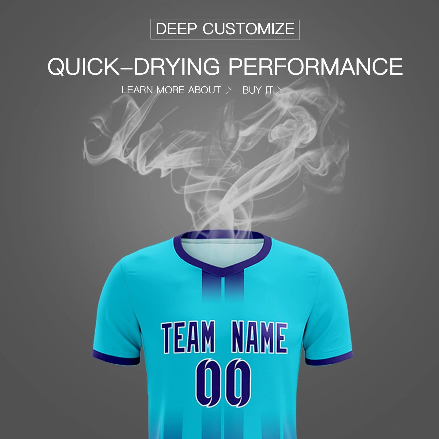 Custom Sky Blue Purple Vertical Training Uniform Soccer Sets Jersey