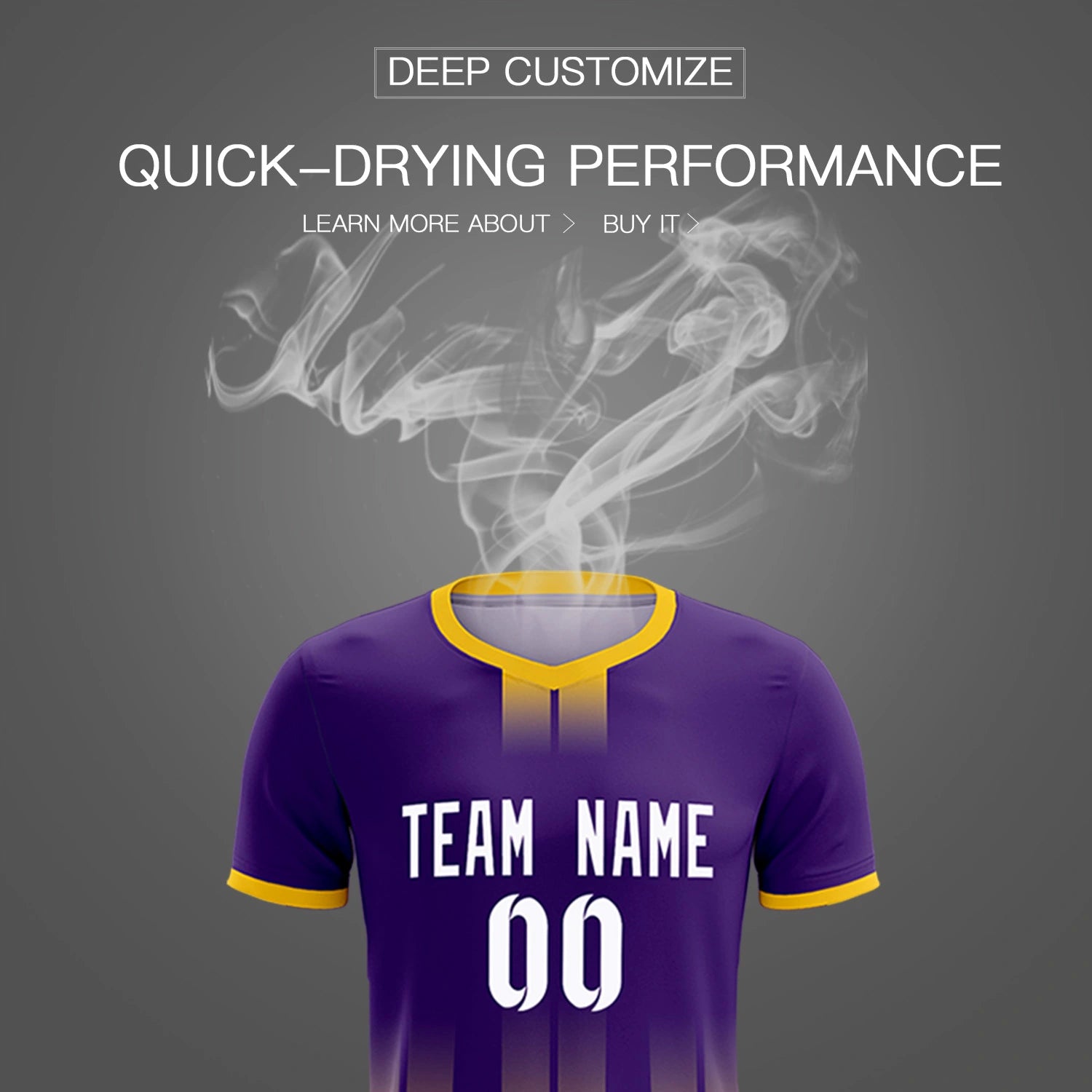 Custom Purple Gold01 Vertical Training Uniform Soccer Sets Jersey
