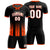 Custom Black Orange Vertical Training Uniform Soccer Sets Jersey