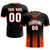 Custom Black Orange Vertical Training Uniform Soccer Sets Jersey