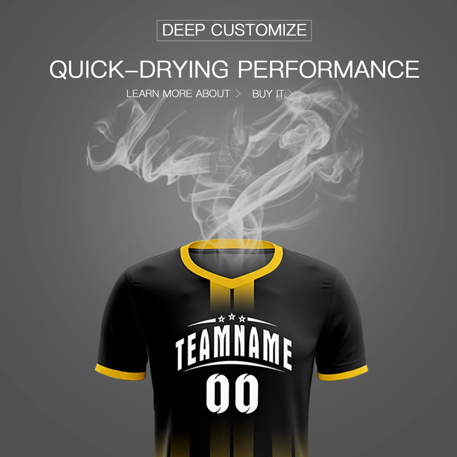 Custom Black Gold01 Vertical Training Uniform Soccer Sets Jersey