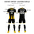 Custom Black Gold01 Vertical Training Uniform Soccer Sets Jersey