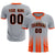 Custom Gray Orange Vertical Training Uniform Soccer Sets Jersey