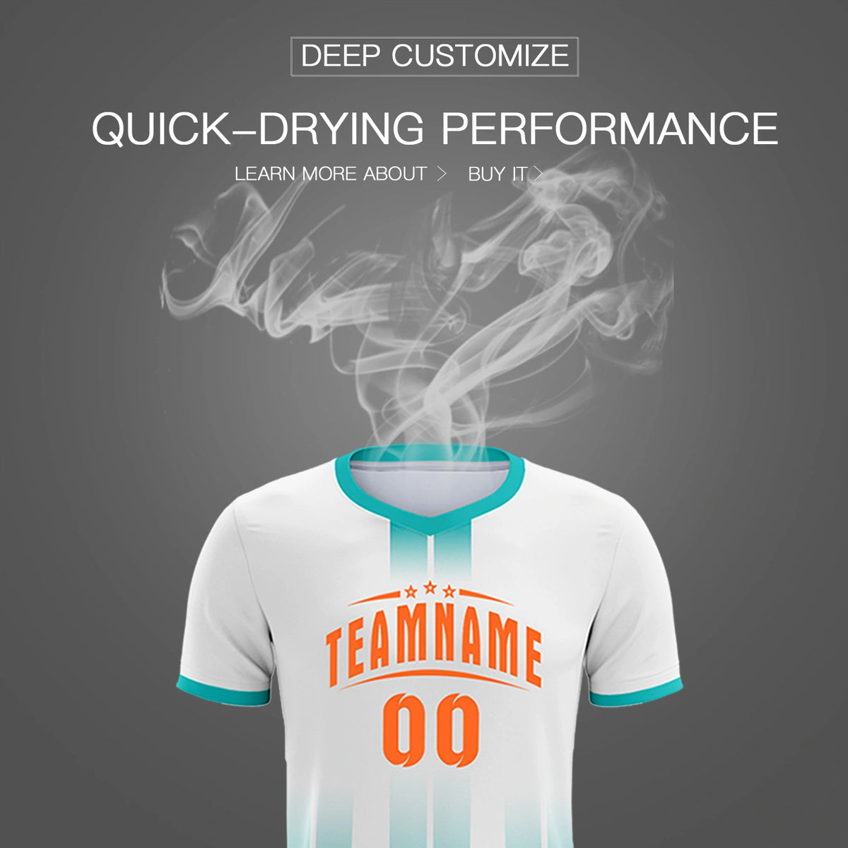 Custom White Bright Blue Vertical Training Uniform Soccer Sets Jersey