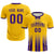 Custom Gold01 Purple Vertical Training Uniform Soccer Sets Jersey