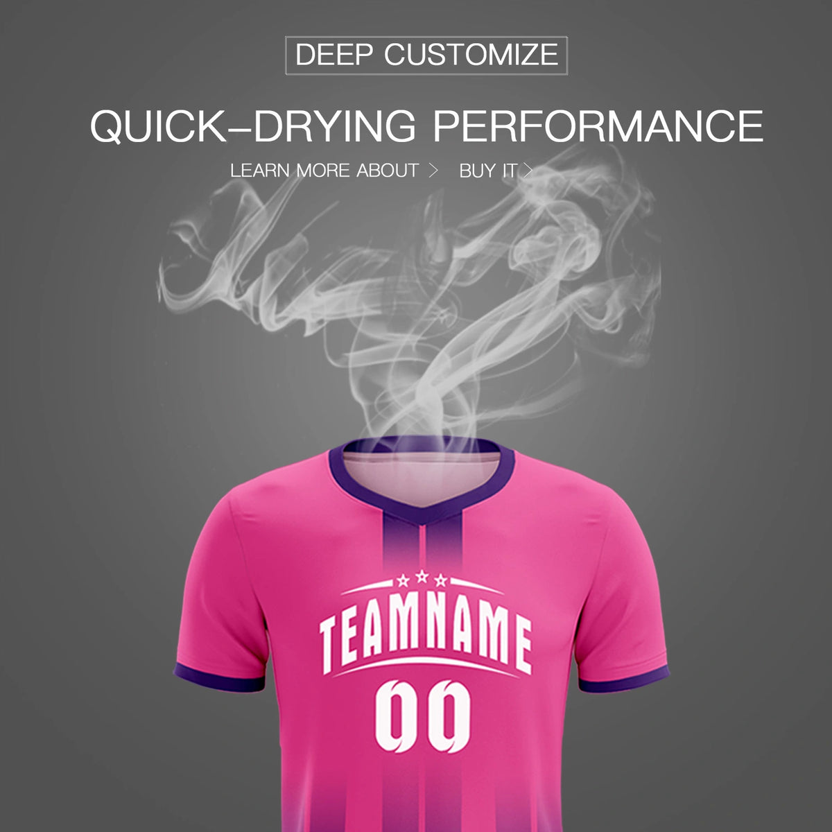 Custom Pink Purple Vertical Training Uniform Soccer Sets Jersey