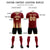 Custom Crimson Khaki Vertical Training Uniform Soccer Sets Jersey