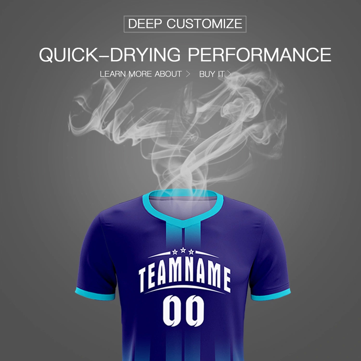 Custom Purple Sky Blue Vertical Training Uniform Soccer Sets Jersey