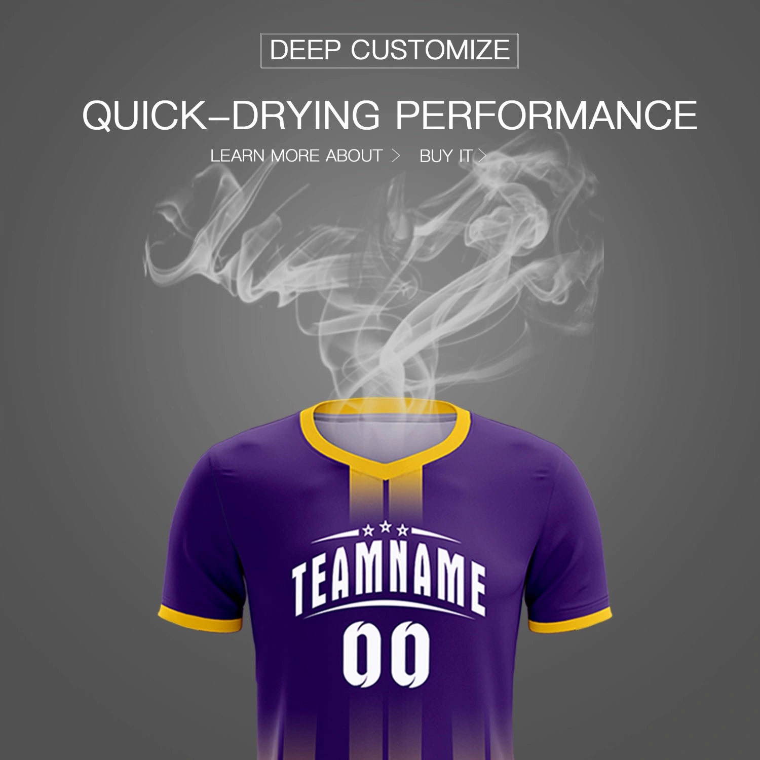 Custom Purple Gold01 Vertical Training Uniform Soccer Sets Jersey