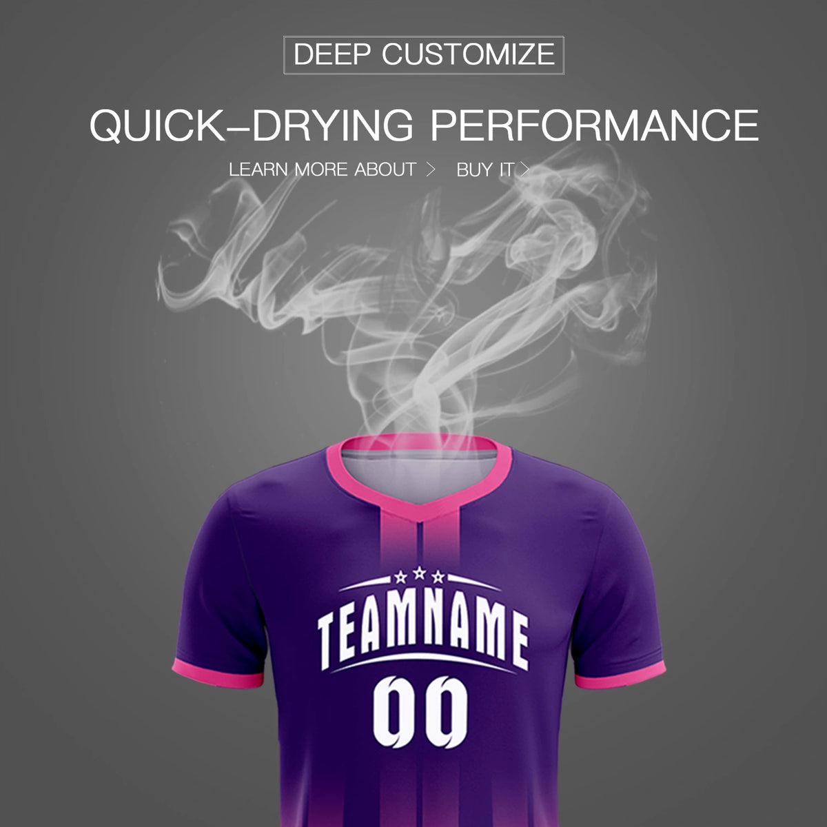 Custom Purple Pink Vertical Training Uniform Soccer Sets Jersey