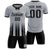 Custom Gray Black Vertical Training Uniform Soccer Sets Jersey