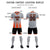 Custom Gray Orange Vertical Training Uniform Soccer Sets Jersey