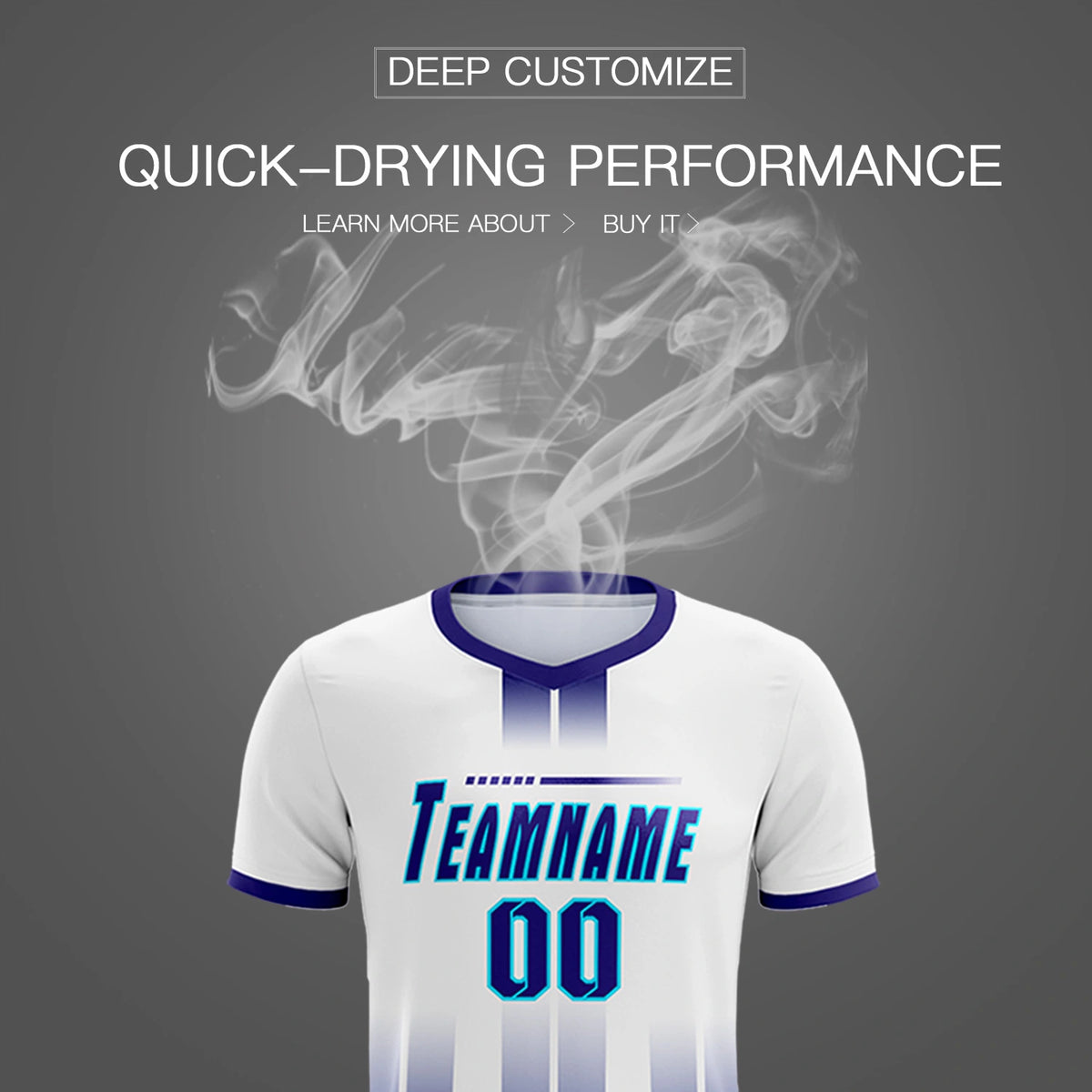 Custom White Purple Vertical Training Uniform Soccer Sets Jersey