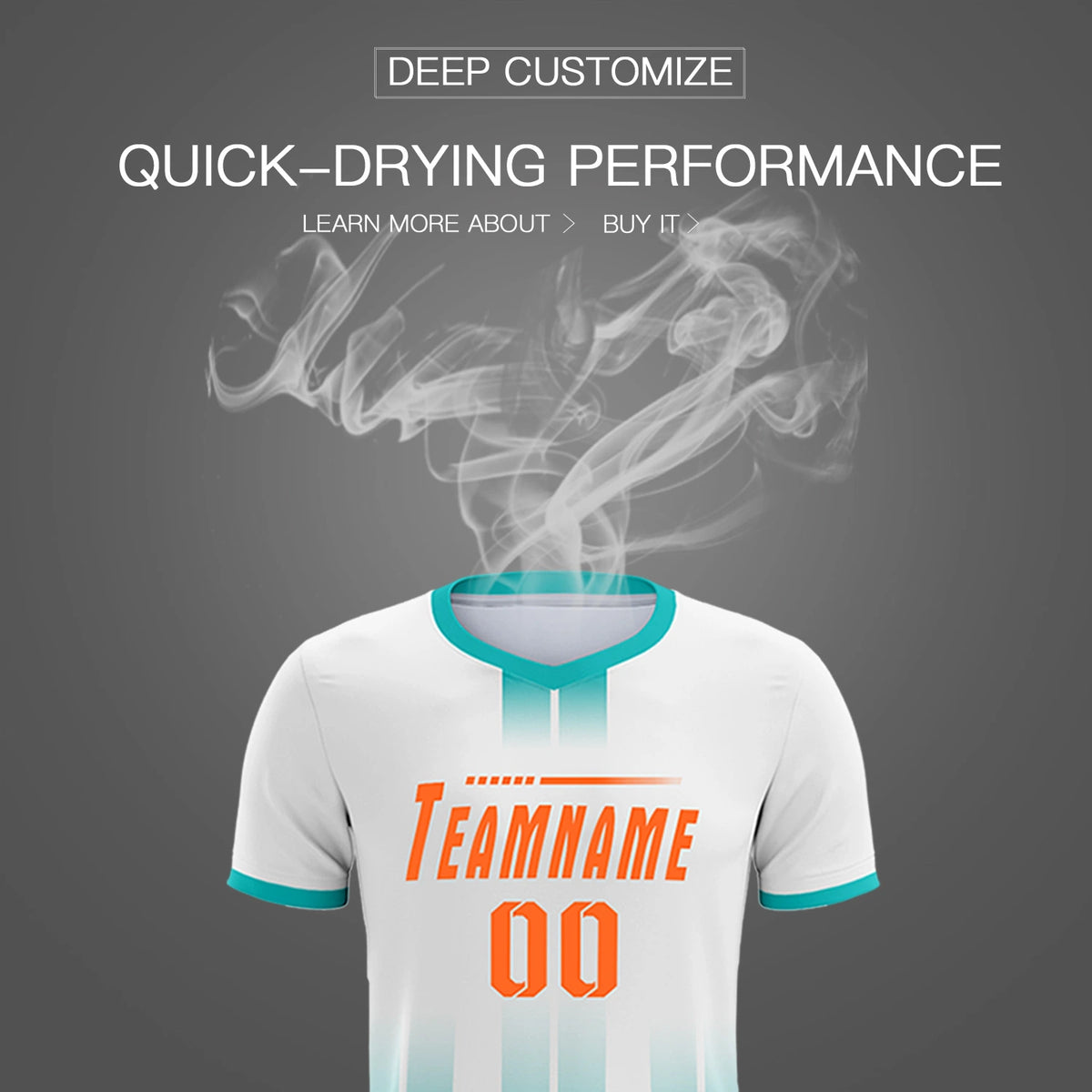 Custom White Bright Blue Vertical Training Uniform Soccer Sets Jersey