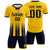 Custom Gold01 Navy Vertical Training Uniform Soccer Sets Jersey