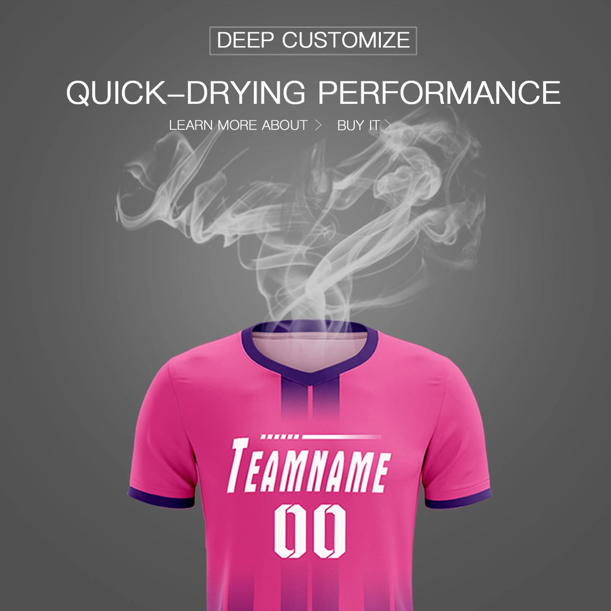 Custom Pink Purple Vertical Training Uniform Soccer Sets Jersey