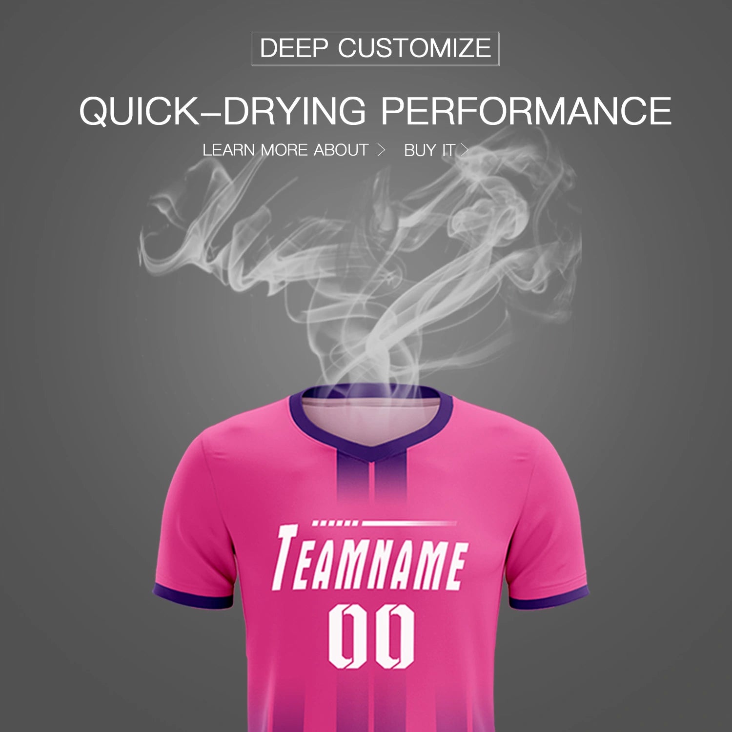 Custom Pink Purple Vertical Training Uniform Soccer Sets Jersey