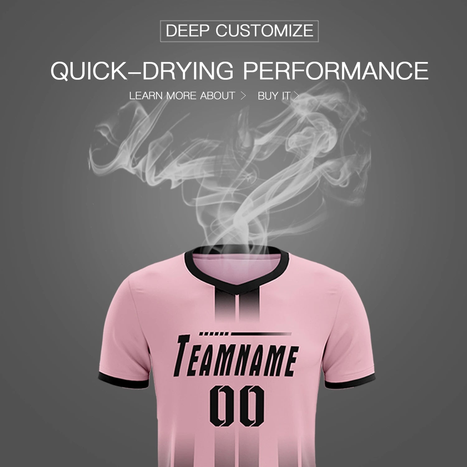 Custom Light Pink Black Vertical Training Uniform Soccer Sets Jersey